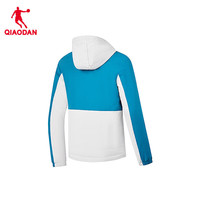 乔丹QIAODAN羽绒服男外套夏季保暖连帽防风运动风衣 陶器蓝/浅苔灰 5XL 200
