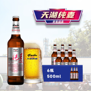 天湖啤酒 纯麦啤酒 500ml*6瓶
