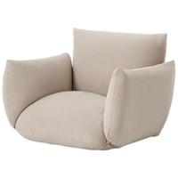 无印良品（無印良品 MUJI）软垫沙发 可自由调节懒人沙发折叠卧室阳台可用单人沙发米色1人座