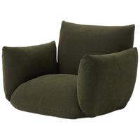 无印良品（無印良品 MUJI）软垫沙发 可自由调节懒人沙发折叠卧室阳台可用单人沙发绿色1人座