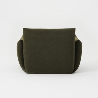 無印良品 MUJI（無印良品 ）软垫沙发 可自由调节懒人沙发折叠卧室阳台可用单人沙发绿色1人座
