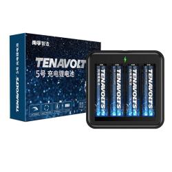 南孚 TENAVOLTS 5号充电锂电池 1.5V 4粒装+充电器 充电套装