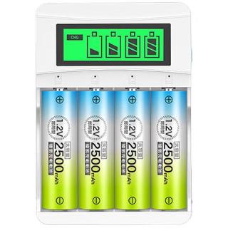  Delipow/德力普 大容量2500mAh 充电电池套装+液晶显示充电器  4粒