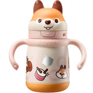 移动端、值选、京东百亿补贴：babycare 儿童保温杯 吸管  小松鼠两用款300ml欧泊粉