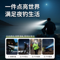 头灯强光充电式超亮小型头戴式手电筒感应夜钓鱼专用户外夜跑登山