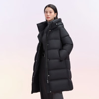 波司登【断码清仓】秋冬季女款时尚休闲羽绒服连帽长款冬季保暖外套 8056  170/92A