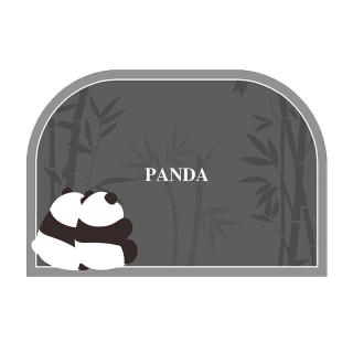 季象 浴室卫生间门口吸水地垫家用入户门防滑脚垫子厕所洗手间卫浴门垫 GZN-熊猫望竹 40x60cm