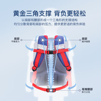 茁伊zoyzoii儿童书包一到三年级复古双肩包透气背包小孩 自在蓝M码（适合125-145cm）