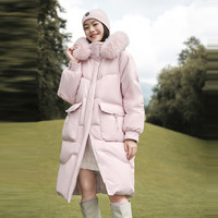 波司登 90%绒中长款狐狸毛领羽绒服B40145212