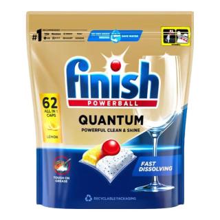 finish 洗碗块洗碗机洗涤剂多效合一洗碗凝珠洗碗球洗碗粉 亮碟量子洗碗凝珠柠檬味62颗