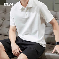 移动端、京东百亿补贴：GLM 短袖t恤男透气夏季翻领polo衫速干T恤冰丝感休闲运动上衣黑色L L （110-130斤） 黑色-短袖