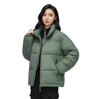 佟丽娅明星同款鸭鸭羽绒服男女同款冬季新短款立领时尚面包服外套