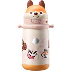 babycare 儿童保温杯 小松鼠背带款450ml欧泊粉