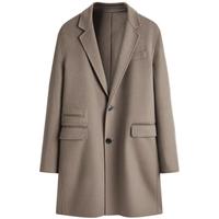 【80%绵羊毛】反季热销男装中长款西装翻领大衣毛呢外套男式大衣