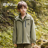 雪中飞 kids新款男女童户外连帽登山服三合一夹克时尚外套 军绿色0447 140