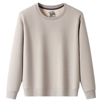 鸭鸭羽绒服 鸭鸭羊毛蚕丝华夫格圆领卫衣男女同款休闲华夫格圆领套头卫衣外套