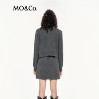 MO&Co.【C+系列】连衣裙针织开衫套装2025秋高智感精纺MBE3DRS041 中花灰色 XS /155