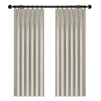 觉铭窗帘全遮光卧室遮阳帘防晒遮光帘 41梭椰奶色挂钩式1.5*2.0单片