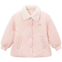 笛莎(DEESHA)童装女童可爱布贴棉服2024秋冬季新款女宝宝甜美温暖舒适三防外套