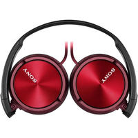 索尼 SONY 头戴式有线耳机MDR系列3.5mm接口音乐耳机 MDR-ZX310红色不带麦