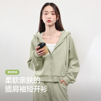 班尼路 S&K系列灰色运动套装女秋季新款休闲宽松卫衣阔腿裤一整套Q