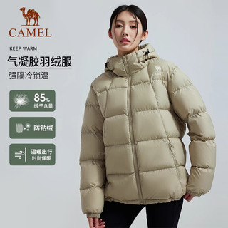CAMEL骆驼轻薄羽绒服女2025冬季户外加厚保暖防水防风面包服外套