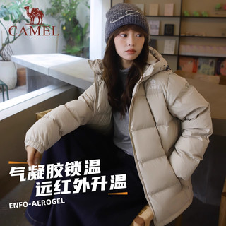 CAMEL骆驼轻薄羽绒服女2025冬季户外加厚保暖防水防风面包服外套