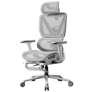 今日必买：黑白调 P3人体工学椅电脑椅办公人工力学座椅学习电竞椅子可躺 P3-霜白脚托 360°旋转扶手