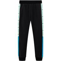 鸿星尔克儿童运动裤女童裤子春季小童长裤拼接舒适针织儿童防蚊裤春款裤子 正黑-7171 100