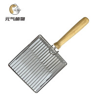 元气萌物 mwpet 金属猫砂铲 大号木柄猫砂铲宠物猫咪铲屎铲子不锈钢猫沙便铲用品 木银挂钩款（间隙0.7CM）