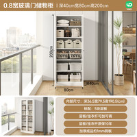 YDD 家用卧室储物衣柜钢制室内防水防晒置物阳台高柜收纳柜子成品