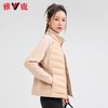 雅鹿 运动轻薄羽绒服女2025早春短款针织拼接保暖服外套