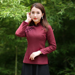 筠雅 女士中式棉服 J18F9438