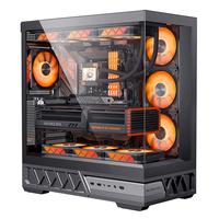 金河田(Golden field)平行世界 黑色 游戏电脑台式主机箱 兼容双360水冷 ATX主板/三面快拆/支持背插/270°海景房 平行世界 黑ATX/双360