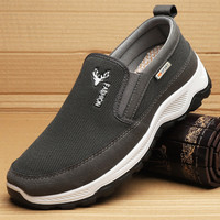 励风 北京老布鞋男款中老年休闲透气工作鞋一脚蹬软底运动男士老人单鞋