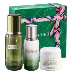 LA MER 分时修护精萃水100ml+精萃乳50ml+面霜30ml 套装 赠水60ml+日霜10.5ml+晚霜10.5ml