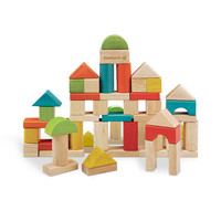 EverEarth 宝宝积木 32569 实木拼搭积木（经典版50粒桶装）