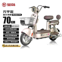 宝岛电动车 BODO 宝岛电动自行车元宇宙48V20Ah超威铅酸电池续航70km蓝牙智能解锁凝脂白
