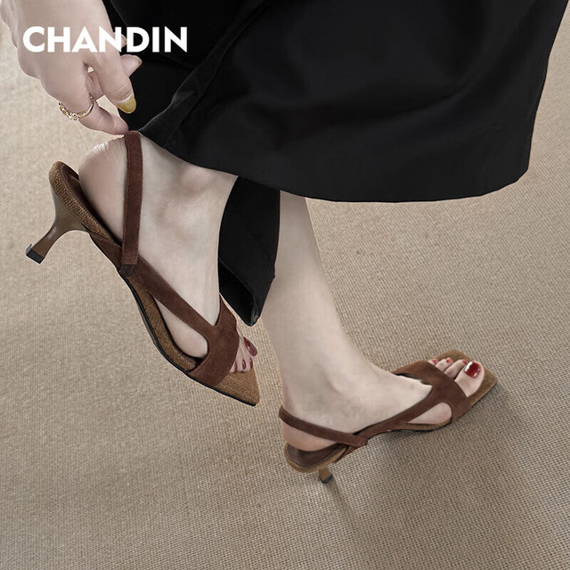 浅町 CHANDIN 女士高跟凉鞋 10160635055096