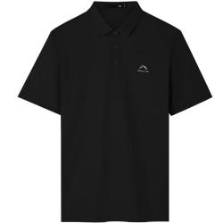 海澜之家 短袖POLO男夏季山不在高系列短袖男黑色6XL