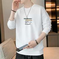 JEEP SPIRIT吉普圆领套头卫衣男春秋季长袖打底衫内搭秋装上衣服 WY208杏色 XL