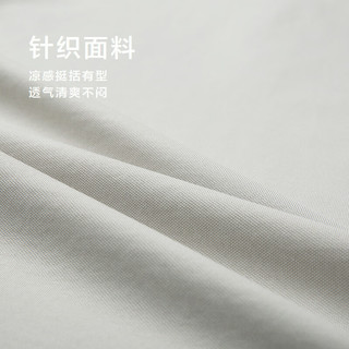  HLA/海澜之家 男士短袖Polo衫  L 175/92A(L)137~150斤 浅灰（净色）(K8)