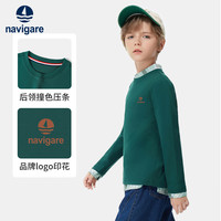 NAVIGARE意大利小帆船童装儿童打底衫女童长袖T恤中大童新款舒适圆领上衣