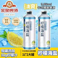 金星 JXD 柠檬海盐中式精酿啤酒 1L *2整箱 冰糖葫芦冰镇西瓜组合装 毛尖茉莉