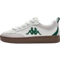 卡帕（Kappa）背靠背透气板鞋男夏季休闲运动小白鞋子男 长青绿 37 冬日白/长青绿