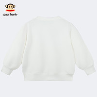 大嘴猴(paul frank)童装儿童卫衣2025秋冬款男女童宽松舒适休闲中大童圆领运动外套 250F白色 110