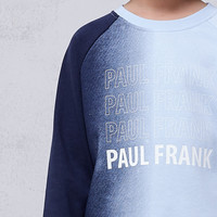 大嘴猴(paul frank)童装儿童卫衣2025秋冬款男女童宽松舒适休闲中大童圆领运动外套 307F藏青 120