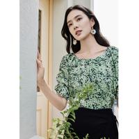 【2025设计师秋季精选】圆领雪纺衫衬衫百搭通勤碎花上衣女