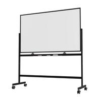 BB高端白板支架式一键翻转写字板120*90cmH型架可移动双面磁性书写板办公会议家用教学儿童黑板O 【一键翻转】便捷实用90*120cm