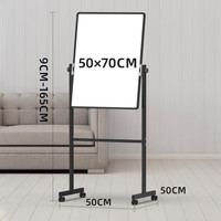 BB 50*70cm白板写字板支架式双面书写移动可升降翻转儿童黑板办公会议家用教学培训书写板V5070 【性价双面】家用白板70*50